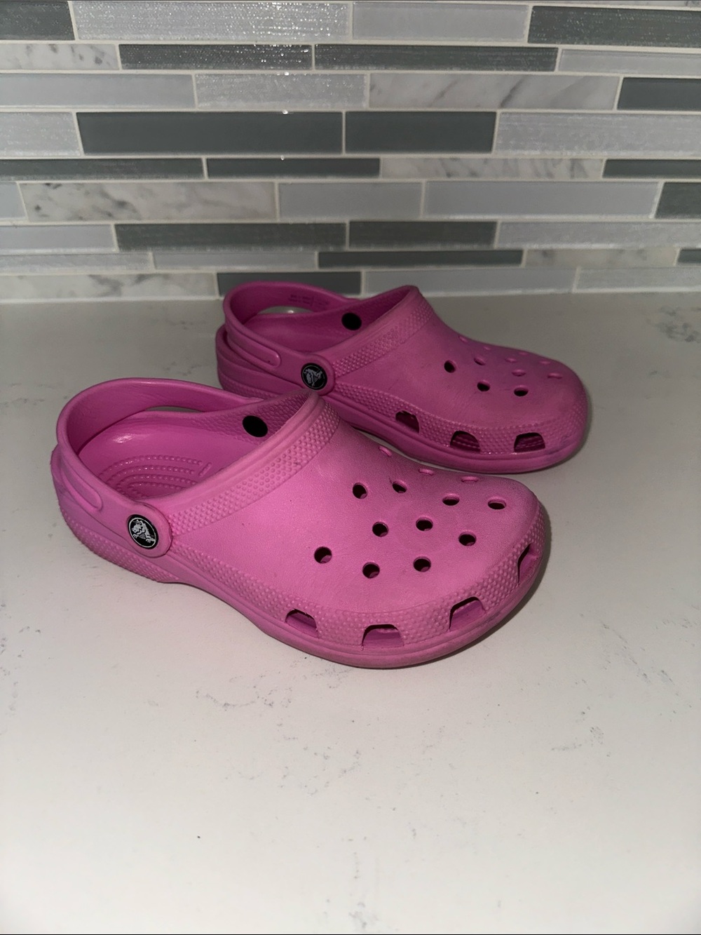 Big Kids Pink Crocs size j2